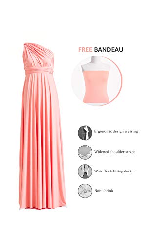 72styles Infinity Dress with Bandeau, Convertible Bridesmaid Dress, Long, Plus Size, Multi-Way Dress, Twist Wrap Dress