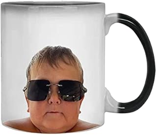 Hasbulla in Glasses 11 oz Funny Meme Colour Changing Mug - Pour in Hot Liquid to See Image - Perfect Novelty Gag Gift