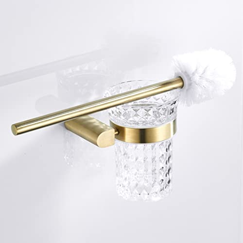Ensemble d'accessoires de salle de bain en or brossé mat - 2