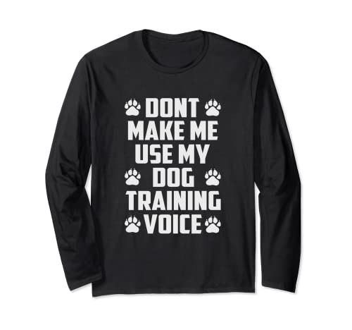 Dog Training Outfit For Dog Trainer Long Sleeve T-Shirt, Black
