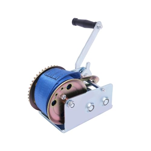 Cabrestante manual para remolque 3000 lb con cinta 32.8 ft miniatura 3
