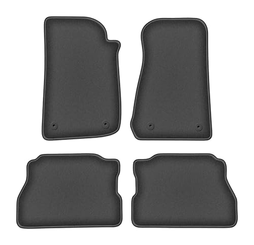 Tapis de sol Jeep Wrangler IV Rubicon en polyamide graphite par lot de 4