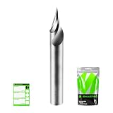 SHARPRO Chamfer Router Bits V Groove O Flute Spiral Router Bit 30 Degree 1/4 Inch Shank CNC Carbide V-bit for Engraving and Chamfering Lettering, Ideal for Wood, Acrylic and PVC