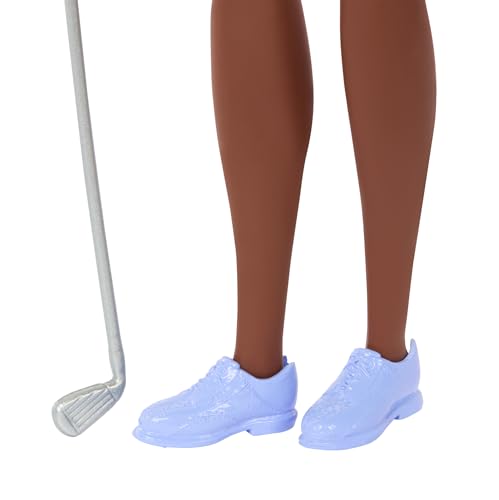 Barbie golfista con vestido rosa y accesorio de golf miniatura 4