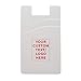 DISCOUNT PROMOS 50 Montego Silicone Phone Wallets Pack - Customizable Text, Logo - Strong Adhesive, Dual Pocket - White