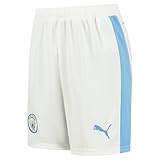 Kontrast-Seiteneinsätze Manchester City Fußball Shorts für Kinder 2023/24 - Weiß - Größe: 13/14 Jahre