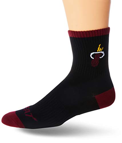 NBA Meia Cano Medio Miami Heat Unissex, 39 - 43, Preto