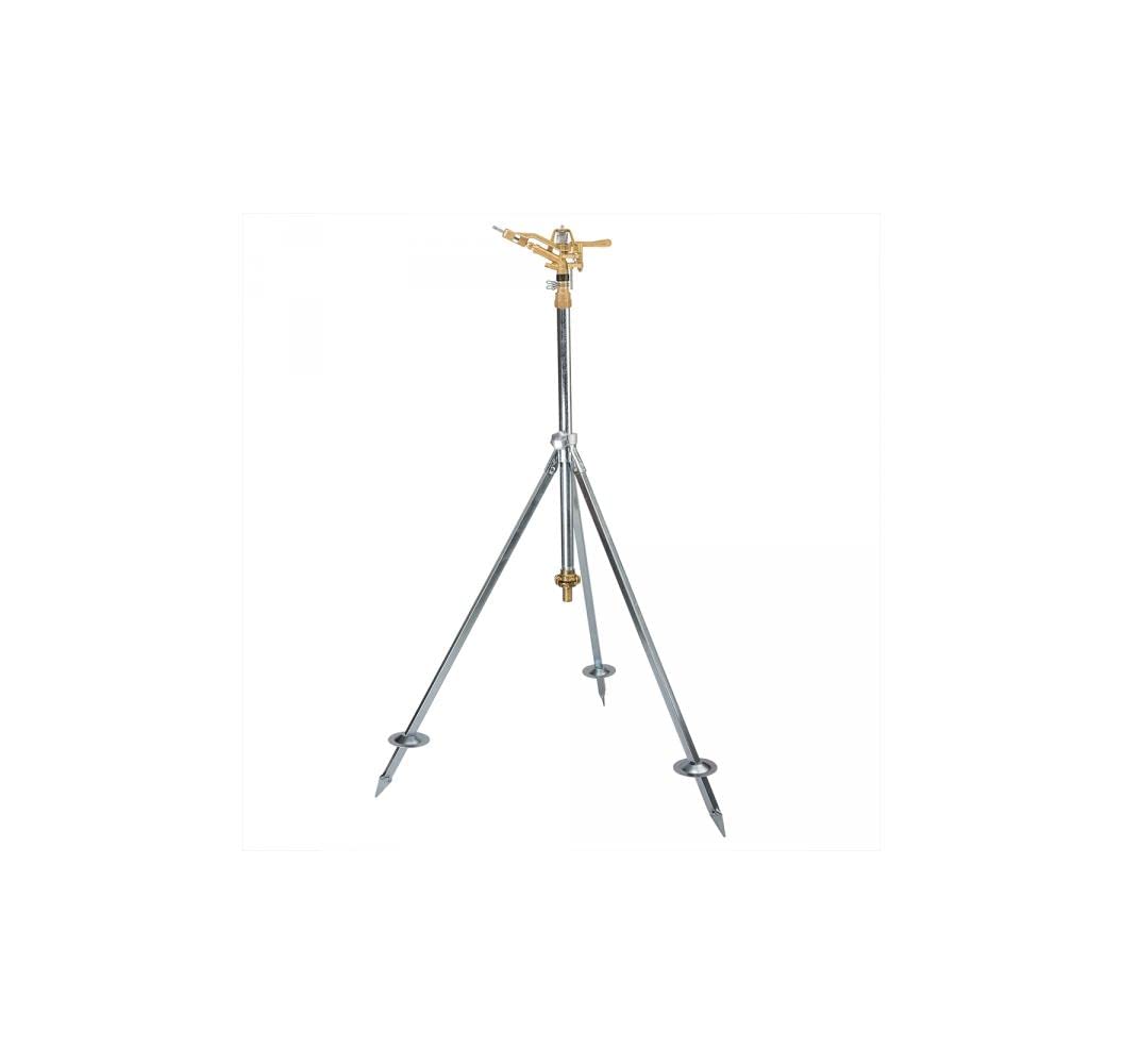 Preis-Zone Messing Sprinkler Rasensprenger Sprenger Impulsregner Set Stativ AG 1" 50m Bradas 0147