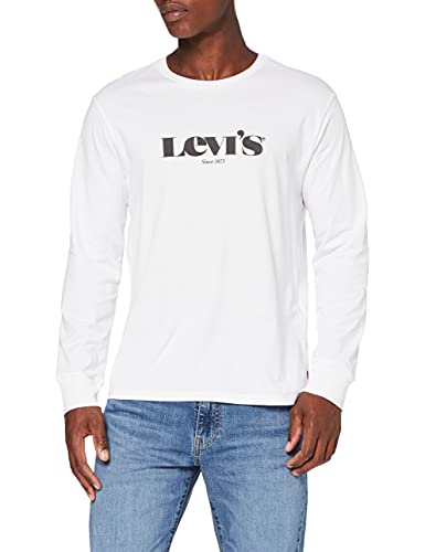 Levi's Longsleeve Standard Graphic Tee Camiseta Hombre Mv Logo+ Ls White () M -