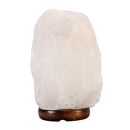 Lampe en Cristal de Sel de l'Himalaya - Naturelle et Unique, Différentes Dimensions, Composition Élégante (5-7kg, Blanche)