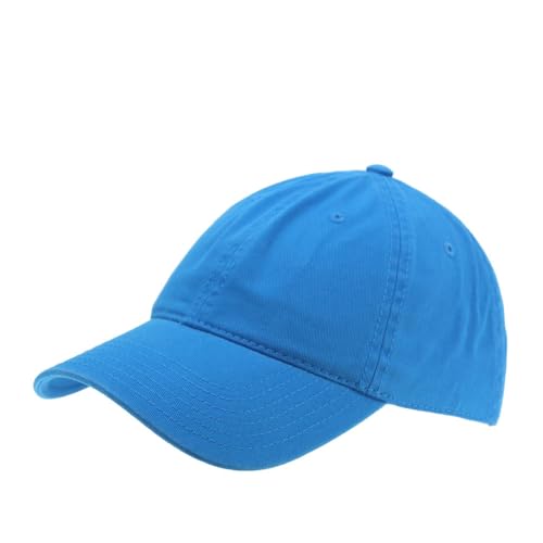 Image of Classic Washed Cotton Baseball Cap - Vintage Adjustable Dad Hat, Curved Bill for Men Women, Outdoor Everyday Wear