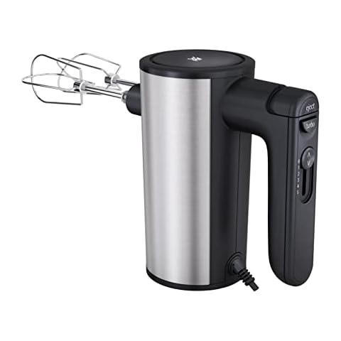WMF Kult X Edition Handrührer, Handrührgerät, Quirl mit 5 Geschwindigkeitsstufen, Turbofunktion, Handmixer 400 W, Cromargan matt, schwarz Cover