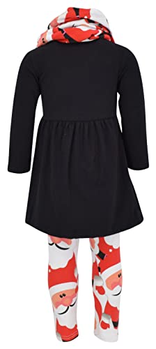 Unique Baby Girls Kids Toddler 3pc Outfit Set Long Sleeve Stretch Tunic Top Leggings and Scarf4