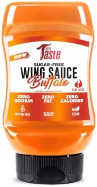 Mrs Taste Sugar Free Sauce, Zero Calories, Zero Sodium, Zero Sugar, High Fiber, Keto Friendly, Paleo Friendly, Low Calorie Option, Condiments and Sauces (10 oz, Buffalo)