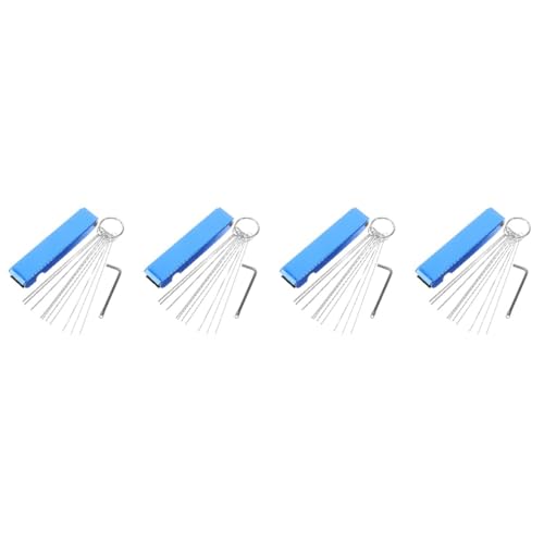 MUCKLILY 4 Juegos Kit De Limpieza De Limpiadores Fuerza Radiador Hundir Accesorios Inglesa Herramienta De De Lechada Desbloqueador Perforar Válvula Acero Inoxidable