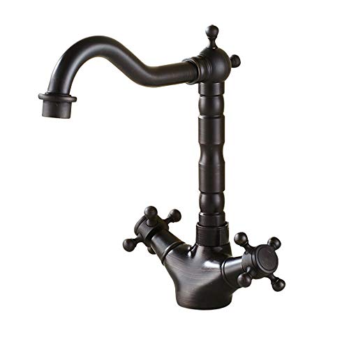 Grifo fregadero cocina latón negro para renovar tu encimera con agua fría y caliente
