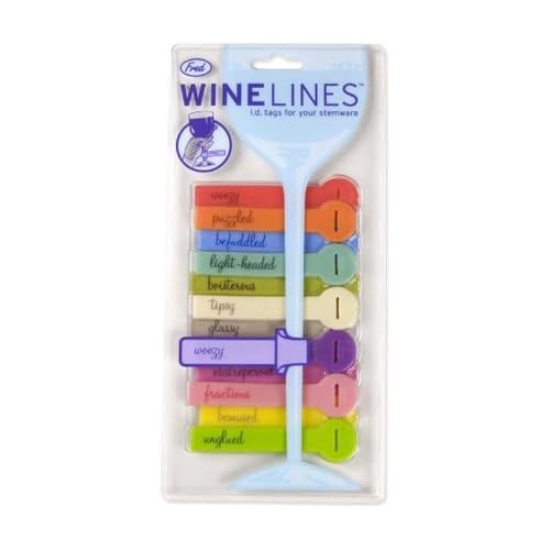 Genuine Fred WINE LINES Drink Markers, Euphemisms, Set of 12