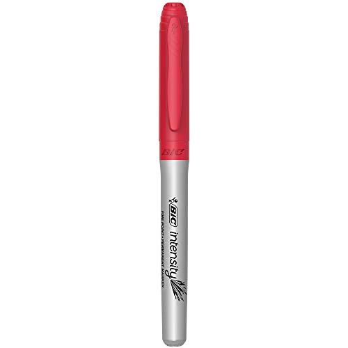 BIC Intensity Red Permanent Markers, Fine Point, 12-Count Pack of Markers - image 4
