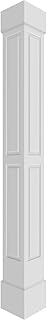 Ekena Millwork 8"W x 9'H Premium Square Non-Tapered Double Raised Panel PVC Endura-Craft Column Kit, Standard Capital & Base