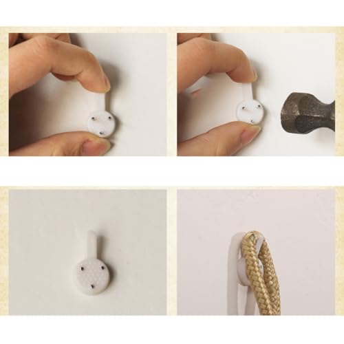 Image of HOMOCONO Wooden Hanging Rope Shelf 1 Tier for Wall Display and Storage