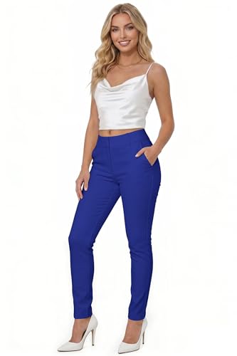 Image of Hybrid & Company Women's Work Chino Pants | Super comfy stretch fabric, flat front design, tailored fit, suitable for office, work, casual wear, and everyday comfort
