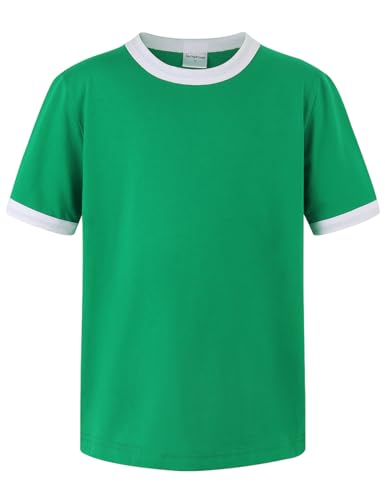 トップス E.T design ringer tee Next Level Unisex Ringer T-Shirt XS NATURL/ FRST GRN