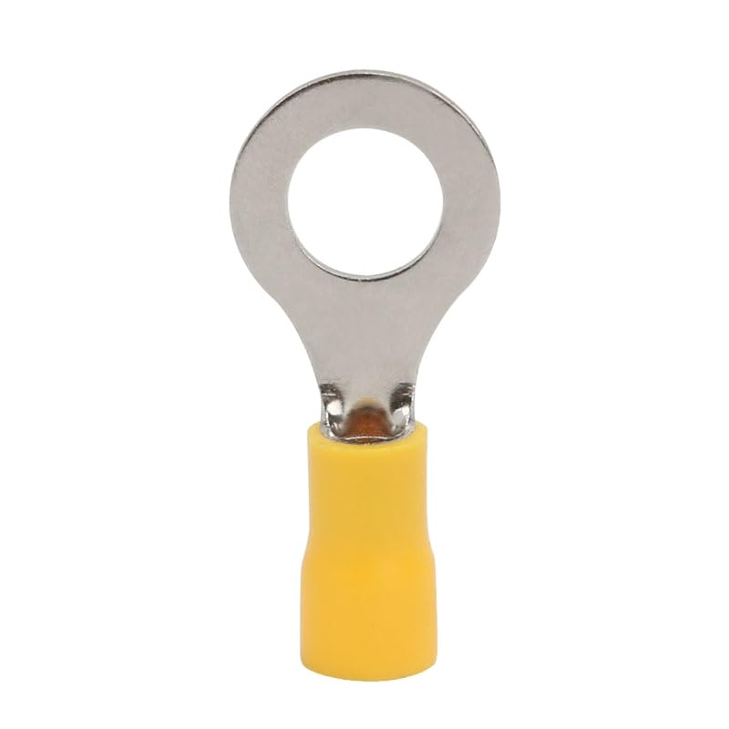 500 piezas RV5.5-6 de cable de terminal aislado de anillo, conector de cable de crimpado eléctrico, cableado de terminal de crimpado 4-6 cuadrados