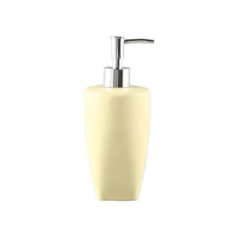 Kw3ns8bp5r Yellow Home 460Ml Push Lotion Bottlehigh-Color Shampoo Shower Gel Dispenser Bottleceramic Large-Capacity Bottle Shower Dispensers(Yellow)
