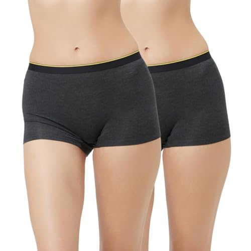 Image of Bummer Women's Solid Micro Modal Boyshorts Panties | Soft & Breathable Underwear | Combo Pack of 2