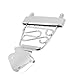 Irfora Metal Guitar Trapeze Tailpiece, Adjustable Height, Prevention, Ideal Replacement for 6 String Guitar or Bass Trapezoid Tailpiece, Versatile Usage and Easy Installation (Silver)