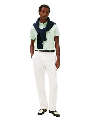 Image of Tommy Hilfiger Men's Short Sleeve Polo Shirts in Regular Fit With Stretch and Organic Pique Cotton