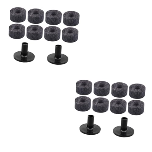 Abaodam 2 Sets Drum Cymbal Kit Replacement Parts Set Cymbal Felts Drum Sleeves Accessories