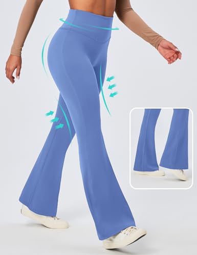 IUGA Flare Leggings for Women Tummy Control Flared Leggings No Front Seam Yoga Pants Women High Waisted Workout Bell Bottoms4