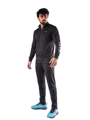 Image of hummel Promo Men's All weather Regular Fit Track Suit with Zipper and Pockets Comfortable Breathable Stretchable Soft Fabric For Everyday Use Ideal for Gym Training or Running Loungwear