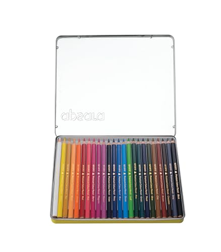 Image of Apsara 24 Full Size Premium Triangular Colour Pencil,Brilliant Colours,Hex Shape,Easy Grip,Superior Lead Quality,Use for School,College&Artist Student,Pack of 1-24 Colour Pencils,Ink Color-Multicolor