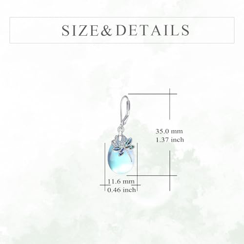 Image of TIGER RIDER Bee /Butterfly /Scorpion /Cactus /Leaf /Beetle 925 Sterling Silver French Clasp Leverback Earrings Amber /Crystal /Citrine /Moonstone /Obsidian /Jade /Rose quartz Pendant Jewelry Gift for Women