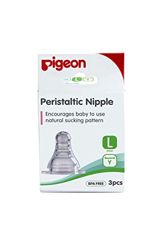 Image of Pigeon Peristaltic Nipple 3 Pieces, L