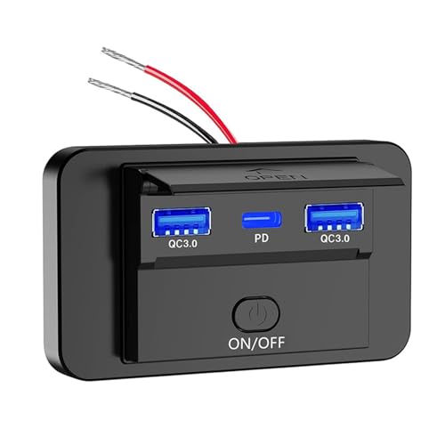 12V/24Vヘビーデューティ3ポートUSB車両充電アダプターカーキャンピングカーの高速充電トラック効率的な電源USBカー充電器