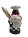 ACK Happy Bistro Chef Hand Painted Ceramic Utensil Jar, Utensil Holder, Utensil Crock, Modern Kitchen Decor, Kitchen Storage for for Spoon, Ladle, Spatula and More