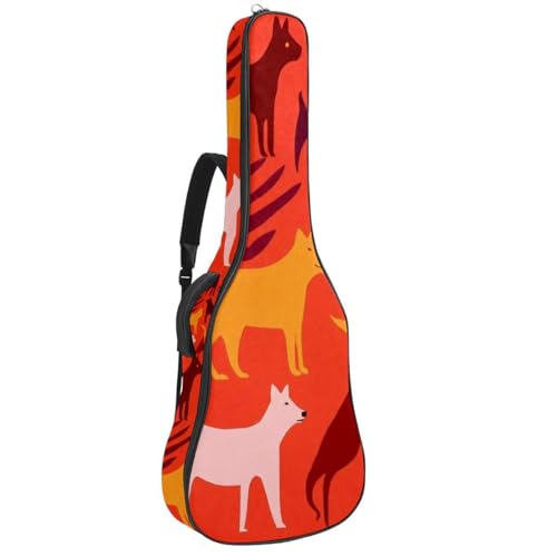 Housse universelle pour guitare acoustique étanche et multicolore avec poches