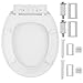 LxsNyvantic Tipo O Tapa Wc Universal,Tapa Wc,toilet Seat,Material PP,Descenso Silencioso,Dos Métodos De Instalación,Apta Para La Mayoría De Los Inodoros Tipo O En El Mercado (blanco)