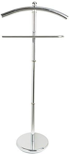 Mind Reader Stainless Steel Valet Suit Rack Stand, Silver