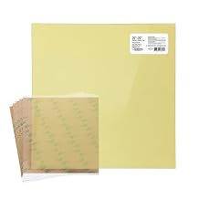 Gizmo Dorks PEI Sheet 20" x 20" 508mm x 508mm 1mm Thick 3D Printer Build Surface with 3M 468MP Adhesive, Made in The USA