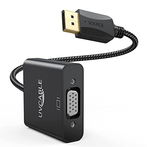 Displayport To Vga Adapter 10-Pack, Dp To Vga Adapter, Display Port To Vga Cable Male To Female Video 1080P For Computer, Laptop, Monitor, Tv, Projector-Braided #TOP7