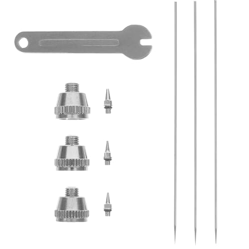 Kit de agujas para aerógrafo STOBAZA de repuesto en acero para solucionar problemas de goteo