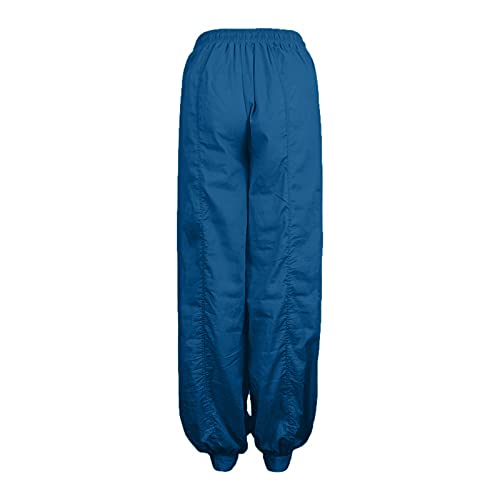 Pantalon harem solid pants color ample à taille élastique souple - 3