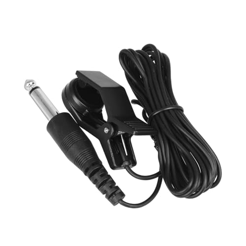 CCeCCe Guitar Pickups Clip-on Contact Microphone Vocal Pick Up Piezo Audio Transducer 1/4 Plug Cable Mic Pickup For Classical Acoustic Guitars Violin Mandolin Ukulele Tuner Sound Amplifier Speaker