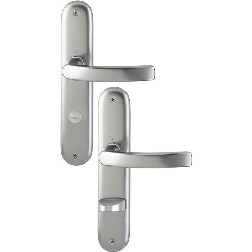 Preisvergleich Produktbild HOPPE Langschild-Garnitur'Luxembourg' Aluminium Stahl 199 / 273P - 1909339