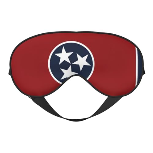 テネシー州旗プリント スリープマスク ナイト目隠し ソフトアイシェードカバー レディース メンズ 旅行 昼寝 瞑想用