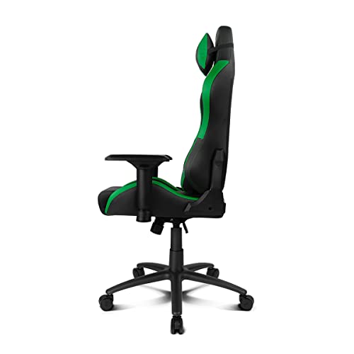 DRIFT Gaming Chair -DR250G- Sedia da gioco, similpelle, verde, professionale, schienale reclinabile, altezza regolabile, braccioli regolabili - Sedia gaming - Immagine 6
